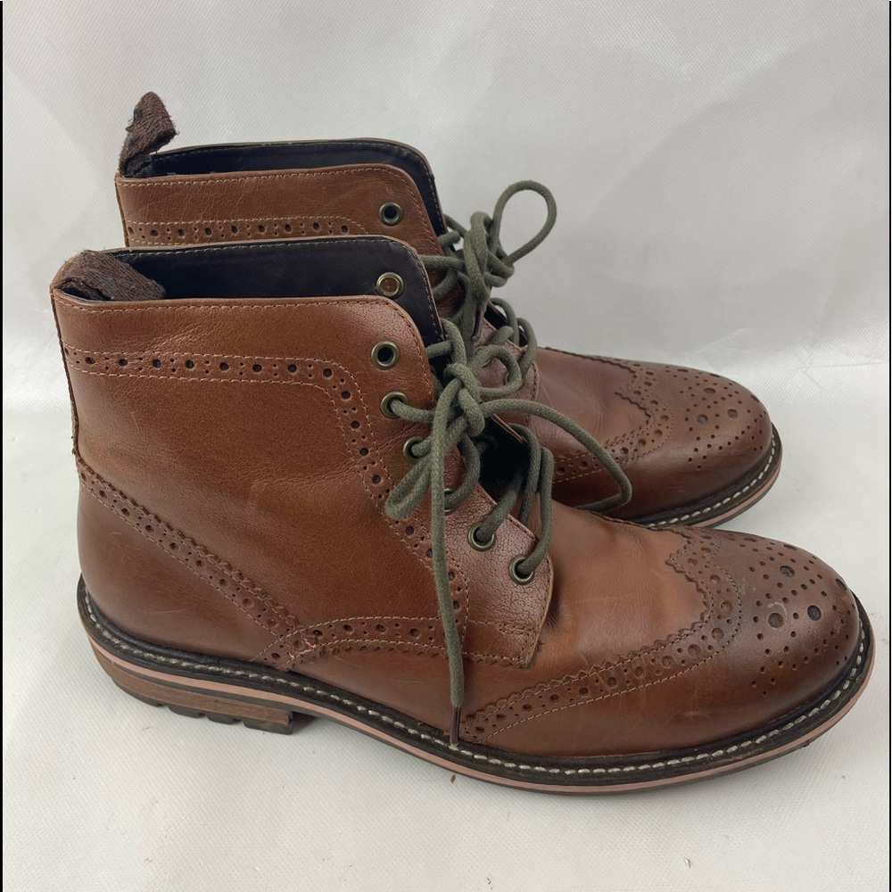 Leather Casual Ankle boots shoes Wingtip Sz 11